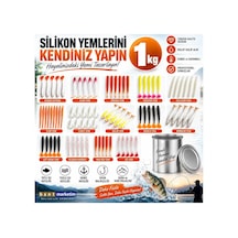 Silikon Balık Yemi Hammaddesi 1 Kg Evde Silikon Yem Yapımı İçin Sıvı Silikoni 25 Shore
