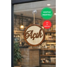 Yuvarlak Model 3d Açık-kapalı Tabelası - Akçaağaç