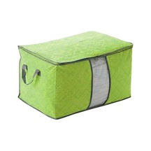 Yeşil Fermuarlı İstiflenebilir Giysi Yorgan Yastık Saklama Çantası Kutusu Ev Organizatör Kılıfı Yeşil