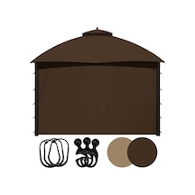 Tr Gazebo Yan Duvar Değiştirme, 10x10 Dış Mekan Gazebos İçin Uygun, 7,3ft Yükseklik, Sadece 1 Panel Yan Duvar, Kah