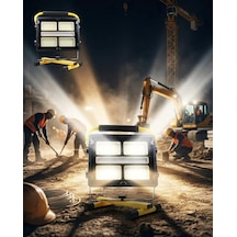 Taşınabilir Solar Şarjlı Led Kamp Feneri 400 Led Süper Parlak Çok Fonksiyonlu Aydınlatma Siyah