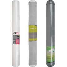 Açık Kasa Su Arıtma Cihazı 20" Spun + Blok + Gac Filtre Seti 3'lü