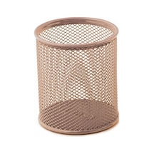 Mas Kalemlik Metal Perforeli Silindir Rose Gold 500