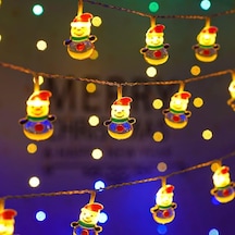 Buradanaldım Kardan Adam Figürlü Pilli Led Işık 1.5 M