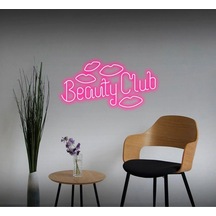Twins Led Beauty Club Yazılı Ve Şekilli Neon Tabela Pembe Model:model:63373366 Pembe