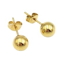 Çelik 7 Mm Düz Top Küpe 001