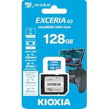 128gb Exceria G3 Micro Sdxc U1 V30 A2 4k 160/50mb/sn Hafıza Kartı Sd Adaptörlü