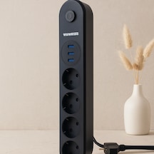 Termal Korumalı Anahtarlı 4'lü Uzatma Kablosu 3 Usb 2 M Diğer