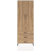 Arges Dolap Tek Raflı 3 Çekmeceli Tek Askılı 88x30x243 Aytaşı... Aytaşı