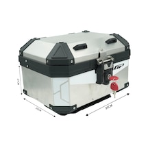 Gp Kompozit Base Universal 27 Lt Alüminyum Motosiklet Çantası Gri Diğer