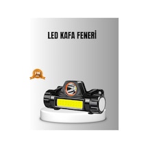 Şarjlı Led Kafa Feneri Çift Fonksiyonlu, 200lm Işık Gücü, Ip44 Suya Dayanıklı Belirtilmemiş