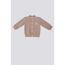 U.S. Polo Assn Fine Weaving Açık Kahverengi Bebek Hırka Vizon