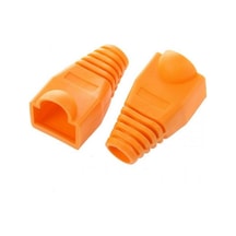 Cat5,cat6 Uyumlu Rj45 Pvc Plastik Cover Koruyucu Kılıf 100 Adet Turuncu