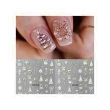 Kurabiye Adam Çam Ağacı Kar Tanesi Noel 3d Tasarım Yapışkan Sticker Tırnak Dövmesi Nail Art 98164775