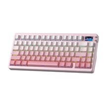Aula Nova75 Mekanik Rgb Klavye Tkl Strawberry Mint Switch Tri Mode Kablosuz Makrolu Hot Swap Gaming Oyuncu Klavyesi Gradyan Pembe