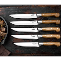 Lazbisa Mutfak Bıçak Seti Et Meyve Sebze Ekmek Bıçağı 5 Li Set