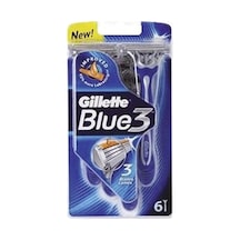 Gillette Blue3 Regular Tıraş Bıçağı 6'lı - 3 Bıçaklı, Comfortgel Teknolojisi 6'li Avantaj Paket Tarı