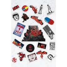 Akira Anime Sticker Paketi 20 Adet Çok Renkli