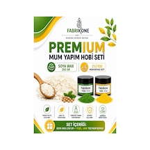 Premium Mum Yapım Hobi Seti - Soya Wax 250 Gr - 2'li Toz Mum Boyası Seti - Yeşil, Sarı Bkfabsw2502ysr Karışık