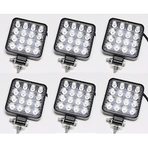 6'Lu Kare Çalışma Lambası Kalın Kasa 28 Mm 8-110 Volt 6500k