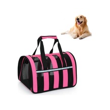 Cbtx Katlanabilir Mesh Nefes Alabilen Evcil Hayvanlar Taşınabilir Çapraz Taşıma Çantası Dışarı Çıkıyor, Boyut: M Gül Kırmızı