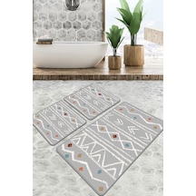 Ballocco Banyo Halısı Djt 3 Lü Set Çok Renkli