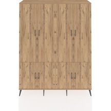 Hyperion Gardrop 10 Raflı 8 Kapaklı 176x44x221 Çam-çam Çam