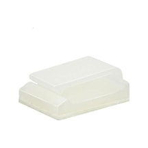 Nc-1316 Kablo Sabitleme Kelepçesi Klipsi - Yapışkanlı Duvar Kablo Tutucu 16x13x6mm - Beyaz - 10 Adet