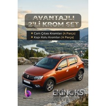 Dacia Sandero Avantaj 2 Li Krom Set 2013-2020 Arası -2ürün- Paslanmaz Çelik