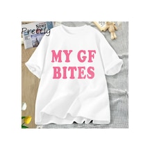 Tarzsokak Benim Gf Isırıkları Tshirt Komik Erkek Kız Arkadaşı T-shirt Çift Pamuk Kısa Kollu Tees Moda Y 2901 Beyaz