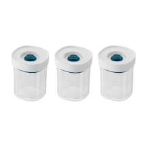 Zwıllıng Fresh &amp Save Cube Vakumlu Saklama Kabı Set, Xs, 3 Parça, Şeffaf Akdeniz Mavisi Çok Renkli