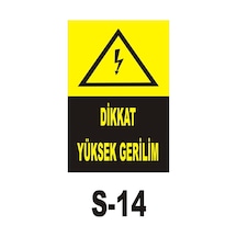 Pvc Dekota Uyarı - Ikaz Levhası Dikkat Yüksek Gerilim