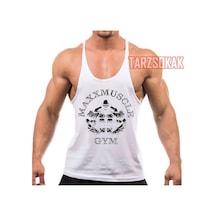 Tarzsokak Gym Tank Top Fitness Sporcu Atleti Gym146 Beyaz