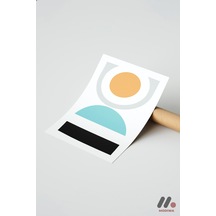 Minimal Geometrik Kompozisyon, Çerçevesiz Yüksek Kalite Duvar Afişi - Modern Ev Dekorasyonu