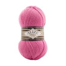 Alize Süperlana Klasik El Örgü İpi 5 Li Paket - 178-koyu Pembe