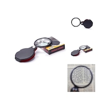 5x 60mm Cam Optik Lens,katlabilir,deri Kaplamalı Cep Büyüteçxx1051