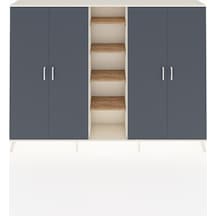 Arges Dolap 12 Raflı 4 Kapaklı 220x30x163 Aytaşı-antrasit/çam Antrasıt/atlas Çam - Aytası