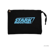 Zepplin Giyim Stark Industries Siyah Clutch Astarlı Cüzdan / El Çantası