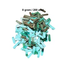 Yeşil 15 X 5 Mm Dantel Oya Yazma Halhal Abiye Lazer Kesim Pul 200 Adet / 8 Gram