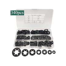 Shineyee 340 Adet Çelik Kilitleyici Yıldız Dişli Yastık Seti - 7 Farklı Boyut, Gb96-85 Standartı, Sert Çelik, Eğlenceli Ve Profesyonel Tamirler İçin