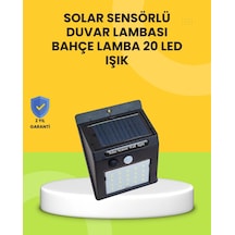 Mey İthalat Güneş Paneli İle Şarj Olan 20 Led Dış Mekan Hareket Sensörlü Lamba