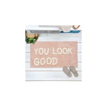 Chilai Home Goyou 60x100 Cm Dikdörtgen Cotton Banyo Halısı, Banyo Paspası Pembe