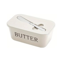 Cordial Beyaz Tereyağı Saklama Kutusu: Bıçak Yuvası, Tezgah Üstü Düzenleyici, Dayanıklı Kapak Beyaz