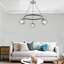 Flora 3 Lü Krom Detaylı Modern Koridor Mutfak Salon Avize