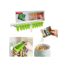 Vkemall Duvar Montajlı 10 Delikli Baharat Çantası Depolama Rafı - 3 Farklı Elde Açma Deligi, Spor Baharatları İçin Organize Edici, Delik Açmadan Kuruluşturulabilir, Şeffaf Renk Beyaz