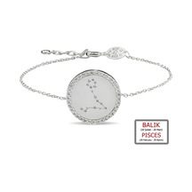Kuyumcudukkanı Zirkontaşlı"balık Burcu"bileklik-50283-pisces-w Beyaz