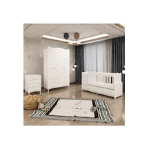 Garaj Home Melina Bebek Odası Yıldız 4 Kapaklı - Beyaz Beyaz