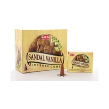 10 Adet Konik Tütsü Sandal Vanilla Aromalı Konik Form, Incense Cone, Tütsü Konisi