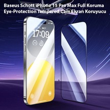 Baseus Schott İphone 15 Pro Max Full Koruma Eye-protection Tempered Cam Ekran Koruyucu- 5775