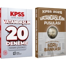 Cba + Deli Defteri 2026 Kpss Vatandaşlık Vatandaşlığın Pusulası Soru Bankası + 20 Deneme 2 Li Set - Ali Koç Cba + Deli Defteri Yayınları
